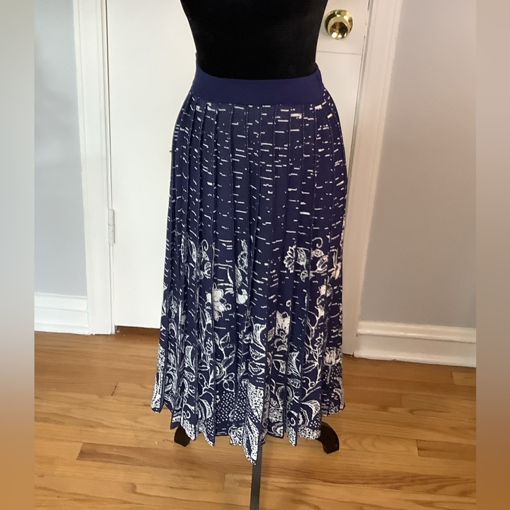 Anthropologie Blue & White Skirt